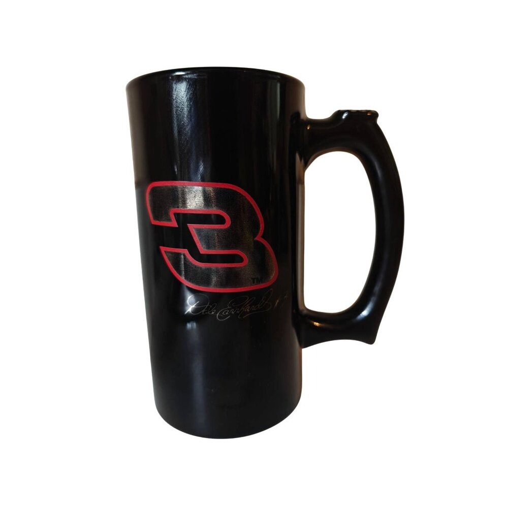 Vintage Dale Earnhardt Black Ceramic Mug With Red Number 3 Design